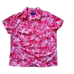 KAREN SCOTT SPORT Top  Golf Activewear  Hawaiian Medium